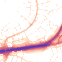Daytime road noise heatmap for BH17 8UE