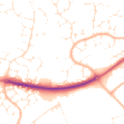 Daytime road noise heatmap for BH17 9EQ