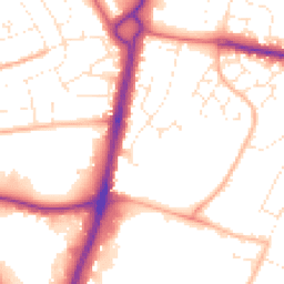 Daytime road noise heatmap for BH17 9LL
