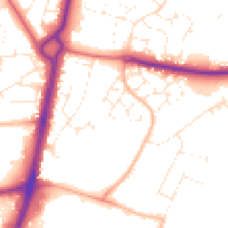 Daytime road noise heatmap for BH17 9WD