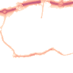 Night-time road noise heatmap for BH2 5NW