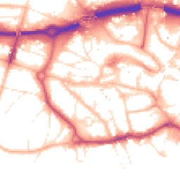 Daytime road noise heatmap for BH2 5NX