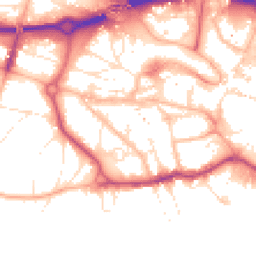 Daytime road noise heatmap for BH2 5PN