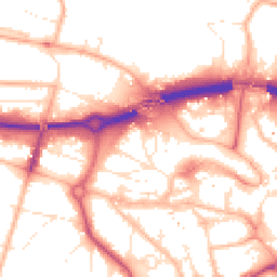 Daytime road noise heatmap for BH2 5SR
