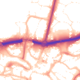 Daytime road noise heatmap for BH2 6NG
