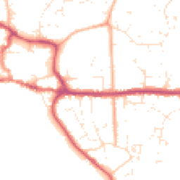 Daytime road noise heatmap for BH21 1AE