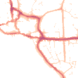 Daytime road noise heatmap for BH21 1AF