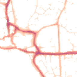 Daytime road noise heatmap for BH21 1AN