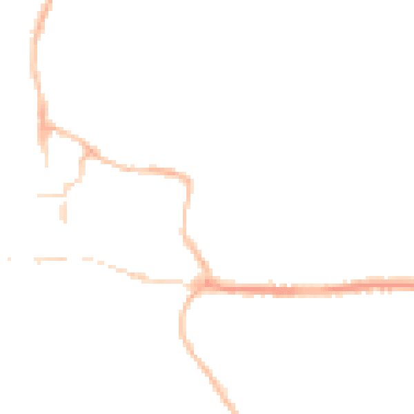Night-time road noise heatmap for BH21 1AN