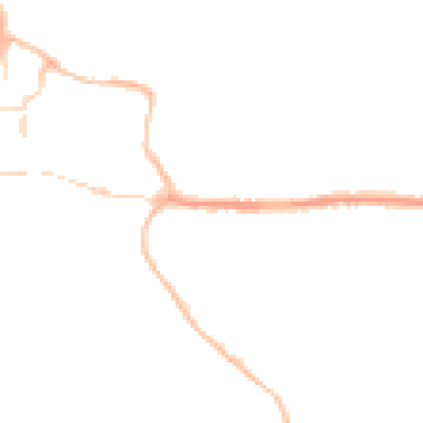 Night-time road noise heatmap for BH21 1AQ