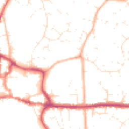 Daytime road noise heatmap for BH21 1AW
