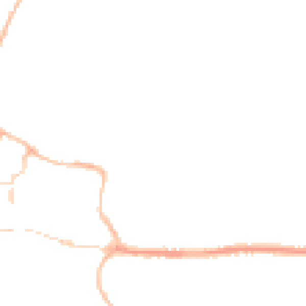 Night-time road noise heatmap for BH21 1AW