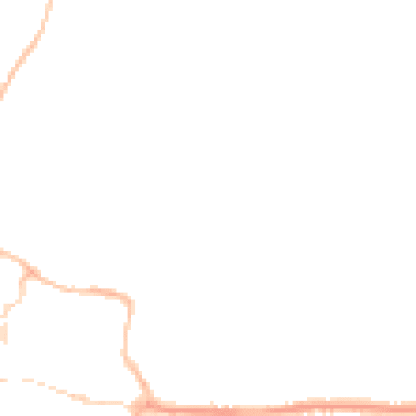 Night-time road noise heatmap for BH21 1BB