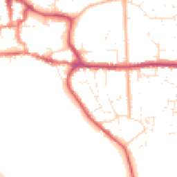 Daytime road noise heatmap for BH21 1BE