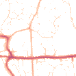 Daytime road noise heatmap for BH21 1DE