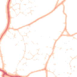 Daytime road noise heatmap for BH21 1DL