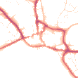Daytime road noise heatmap for BH21 1LB