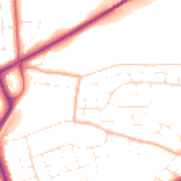 Daytime road noise heatmap for BH21 1SJ
