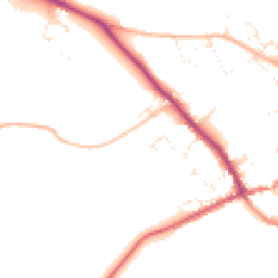 Daytime road noise heatmap for BH21 1WL