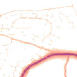 Daytime road noise heatmap for BH21 1XP