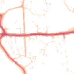 Daytime road noise heatmap for BH21 2AW