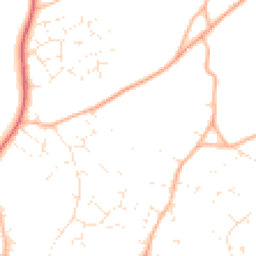 Daytime road noise heatmap for BH21 2QU