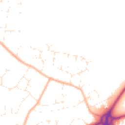 Daytime road noise heatmap for BH21 2TY