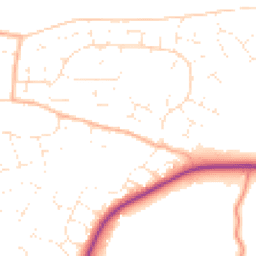 Daytime road noise heatmap for BH21 3AZ