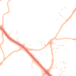 Daytime road noise heatmap for BH21 3ER