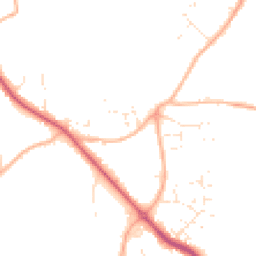 Daytime road noise heatmap for BH21 3ET