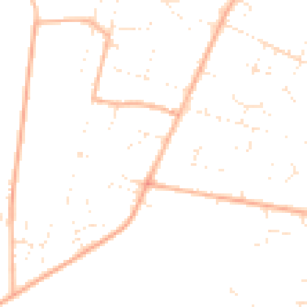 Daytime road noise heatmap for BH21 3LN
