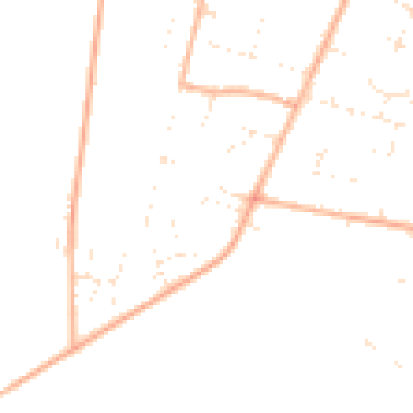 Daytime road noise heatmap for BH21 3LS