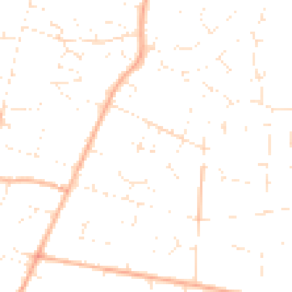Daytime road noise heatmap for BH21 3NF
