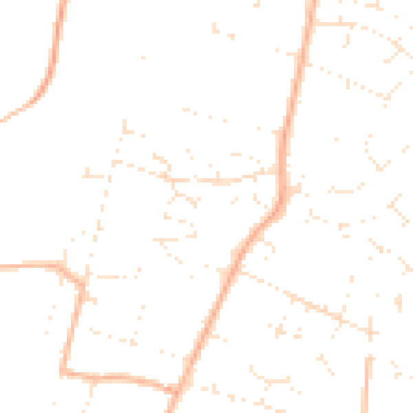 Daytime road noise heatmap for BH21 3TB