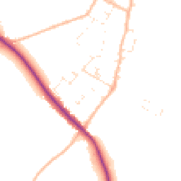 Daytime road noise heatmap for BH21 4AR