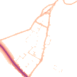 Daytime road noise heatmap for BH21 4BQ