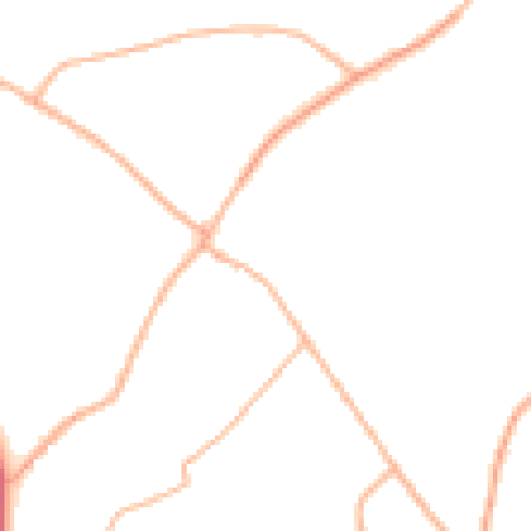 Daytime road noise heatmap for BH21 4HB