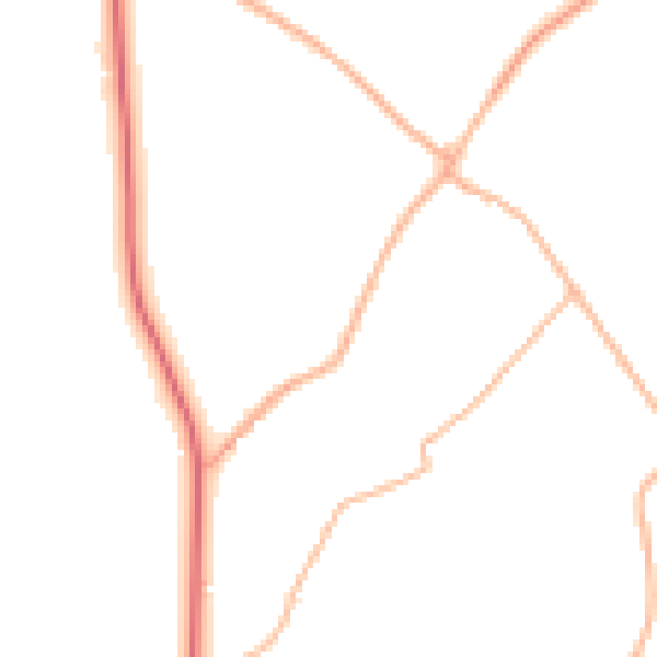 Daytime road noise heatmap for BH21 4HD