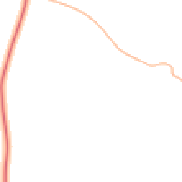 Daytime road noise heatmap for BH21 4JL