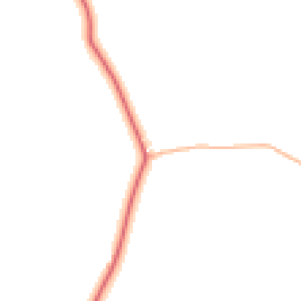 Daytime road noise heatmap for BH21 5PN