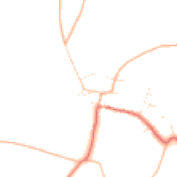 Daytime road noise heatmap for BH21 5PS