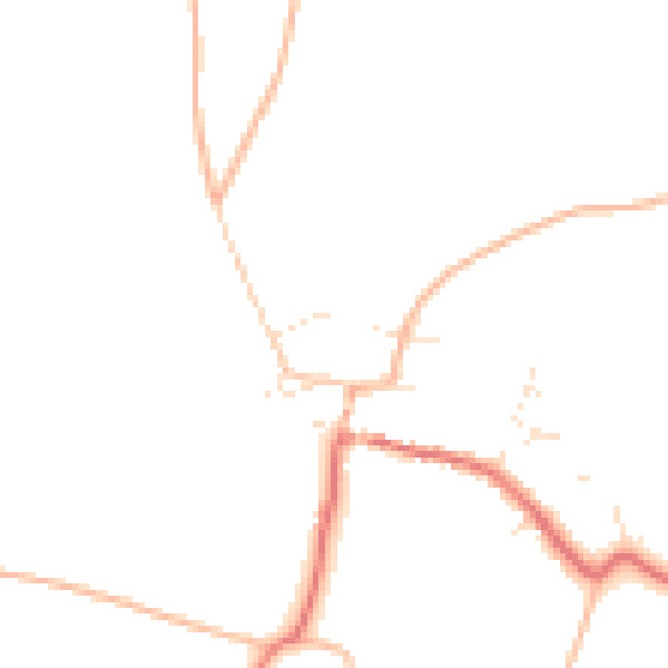 Daytime road noise heatmap for BH21 5PX