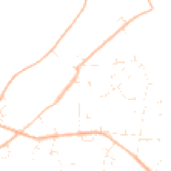Daytime road noise heatmap for BH21 7BA