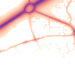 Daytime road noise heatmap for BH23 1AR