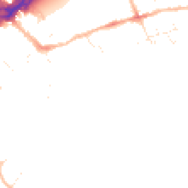 Daytime road noise heatmap for BH23 1BD