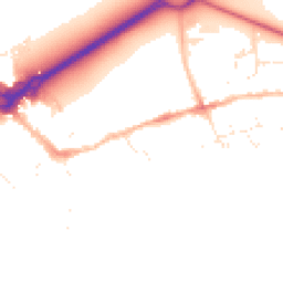 Daytime road noise heatmap for BH23 1DJ