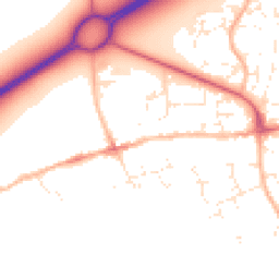Daytime road noise heatmap for BH23 1EP