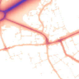 Daytime road noise heatmap for BH23 1ET