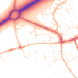 Daytime road noise heatmap for BH23 1HH