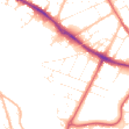 Daytime road noise heatmap for BH23 1LY
